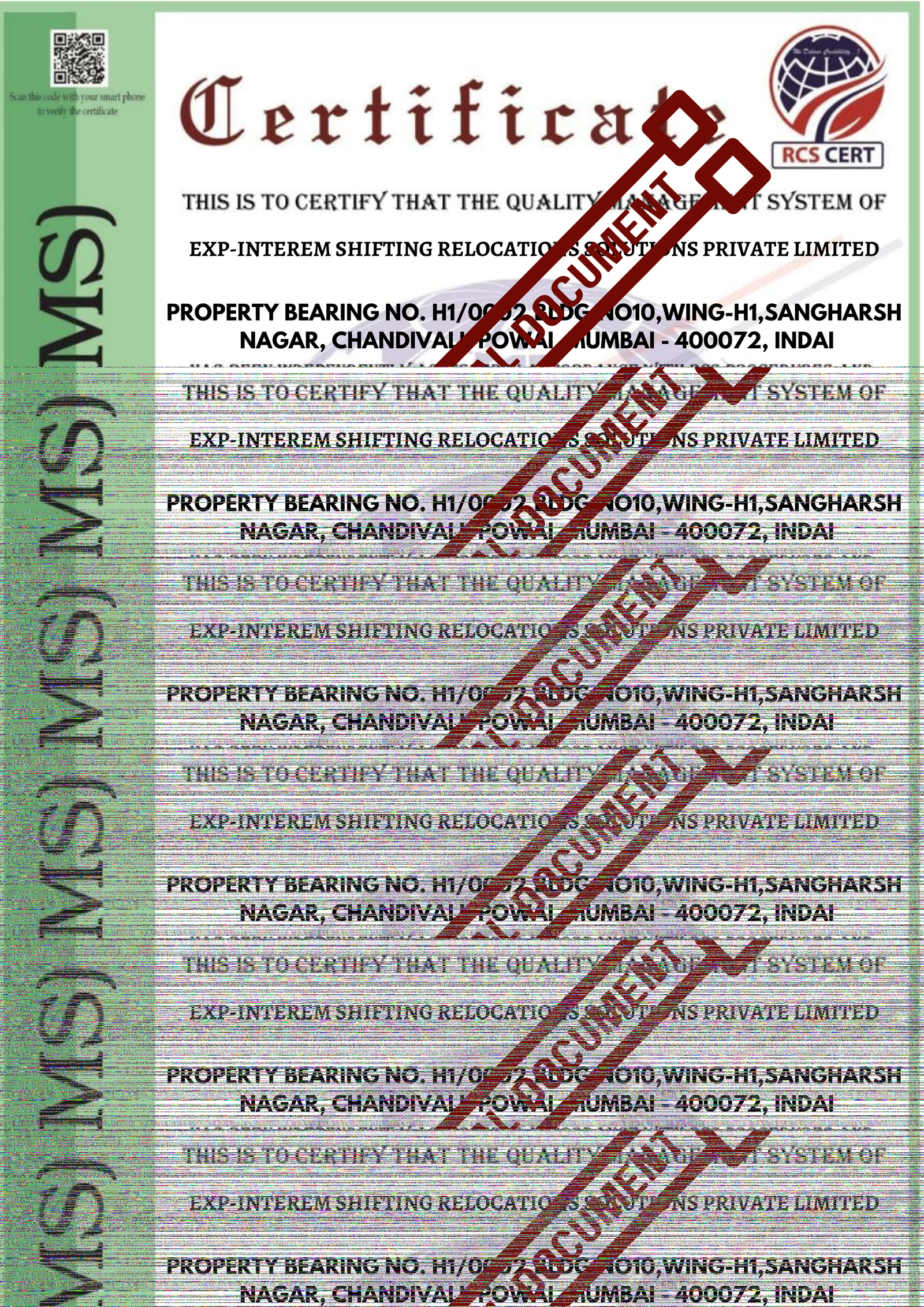 Certificate 1